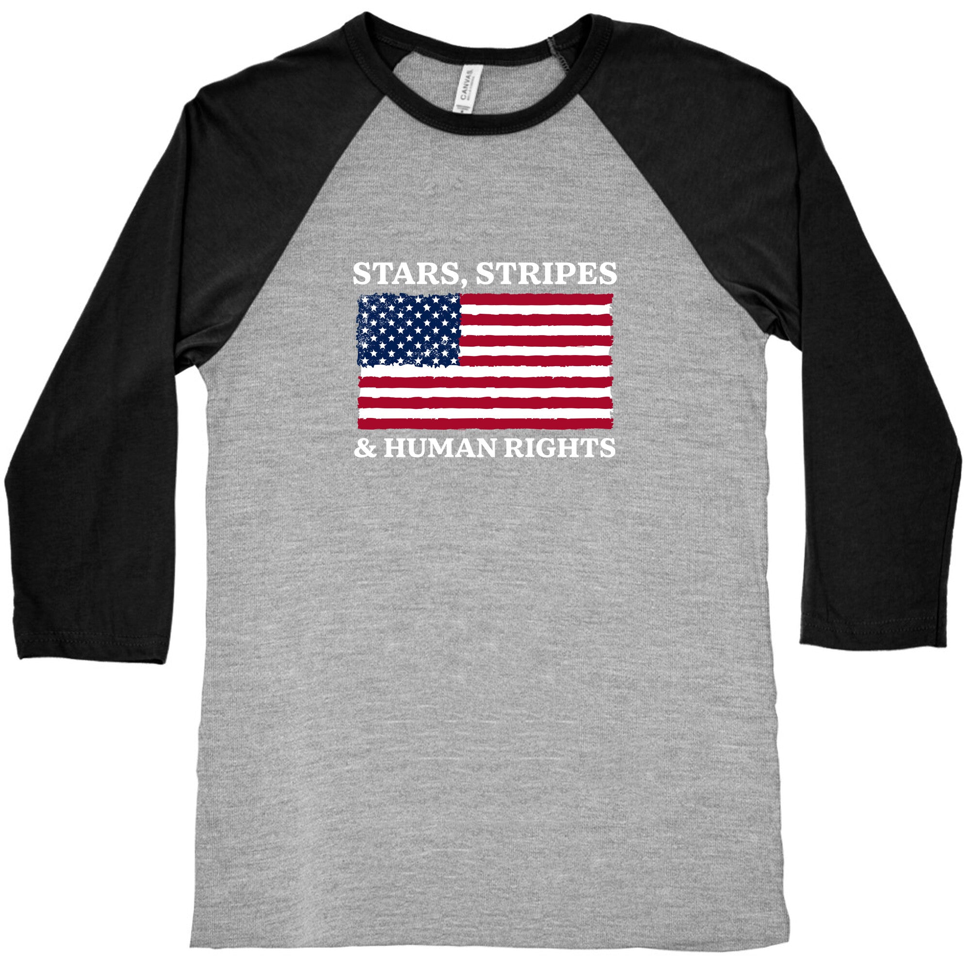 Stars Stripes And Human Rights Baseball Tee