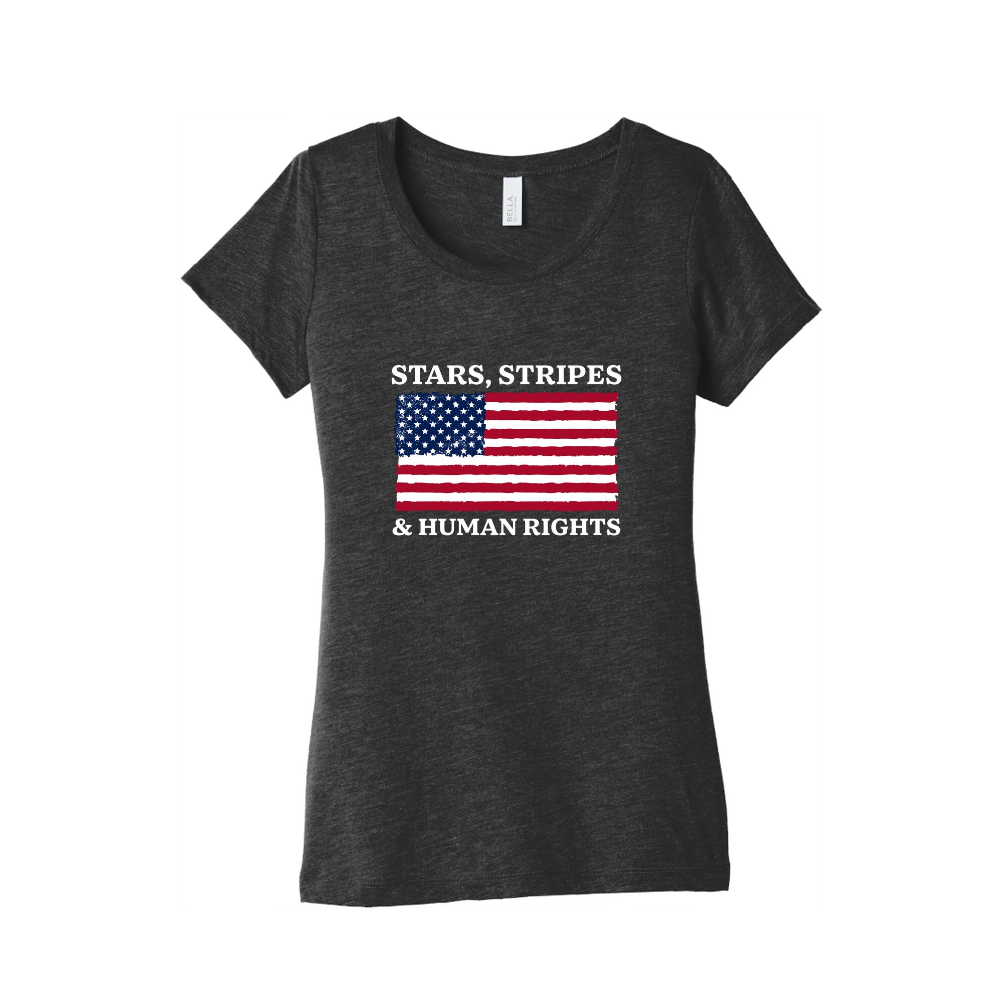 Stars Stripes And Human Rights Womens Triblend Tee