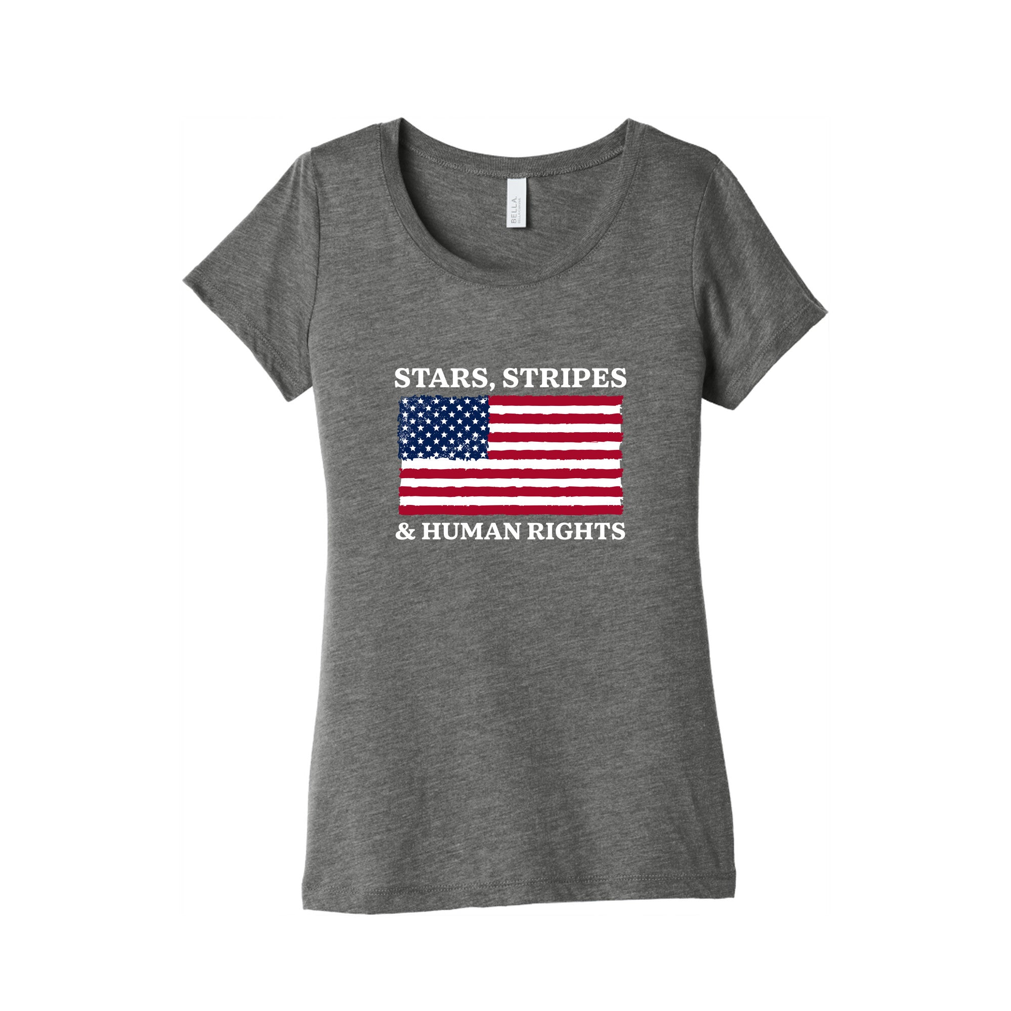 Stars Stripes And Human Rights Womens Triblend Tee