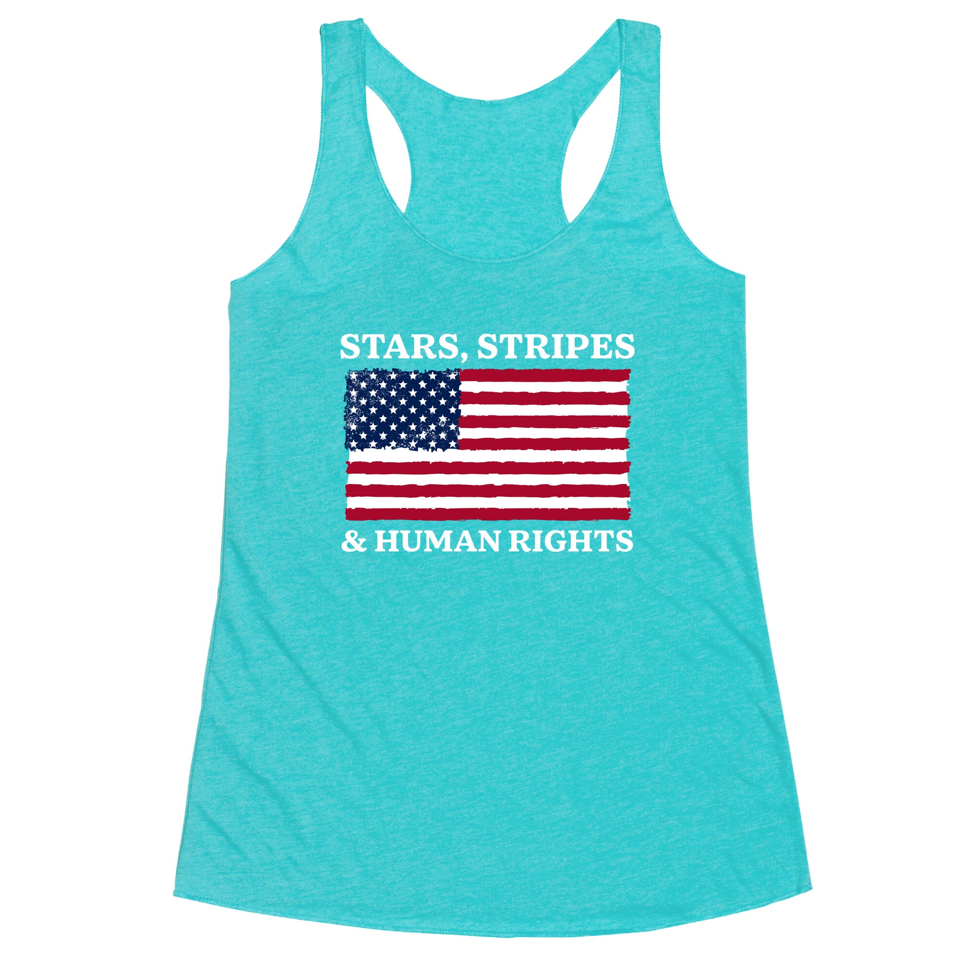 Stars Stripes And Human Rights Racerback Tank