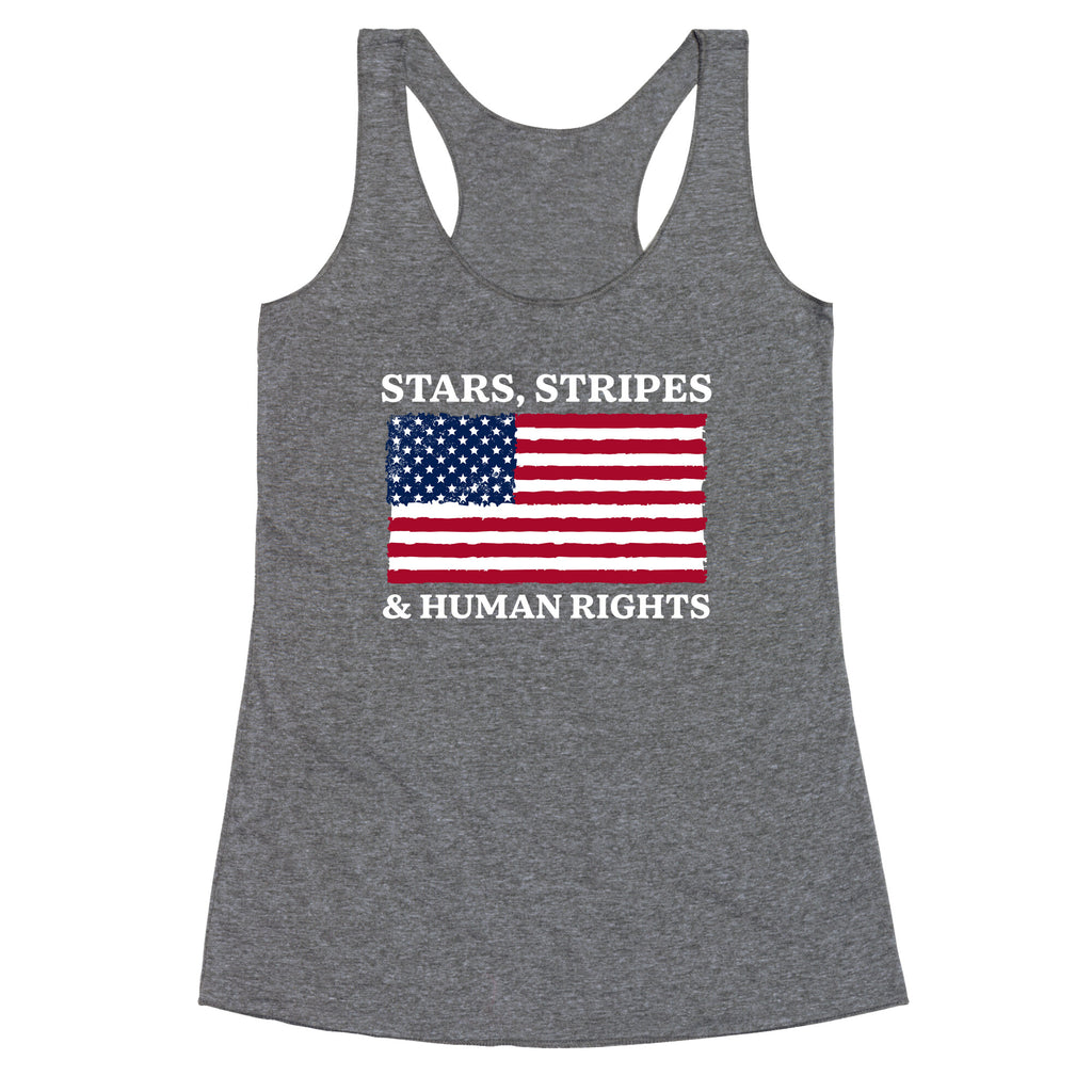 Stars Stripes And Human Rights Racerback Tank