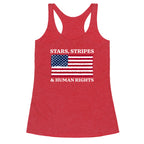 Stars Stripes And Human Rights Racerback Tank