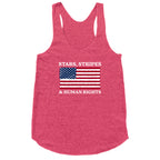 Stars Stripes And Human Rights Racerback Tank