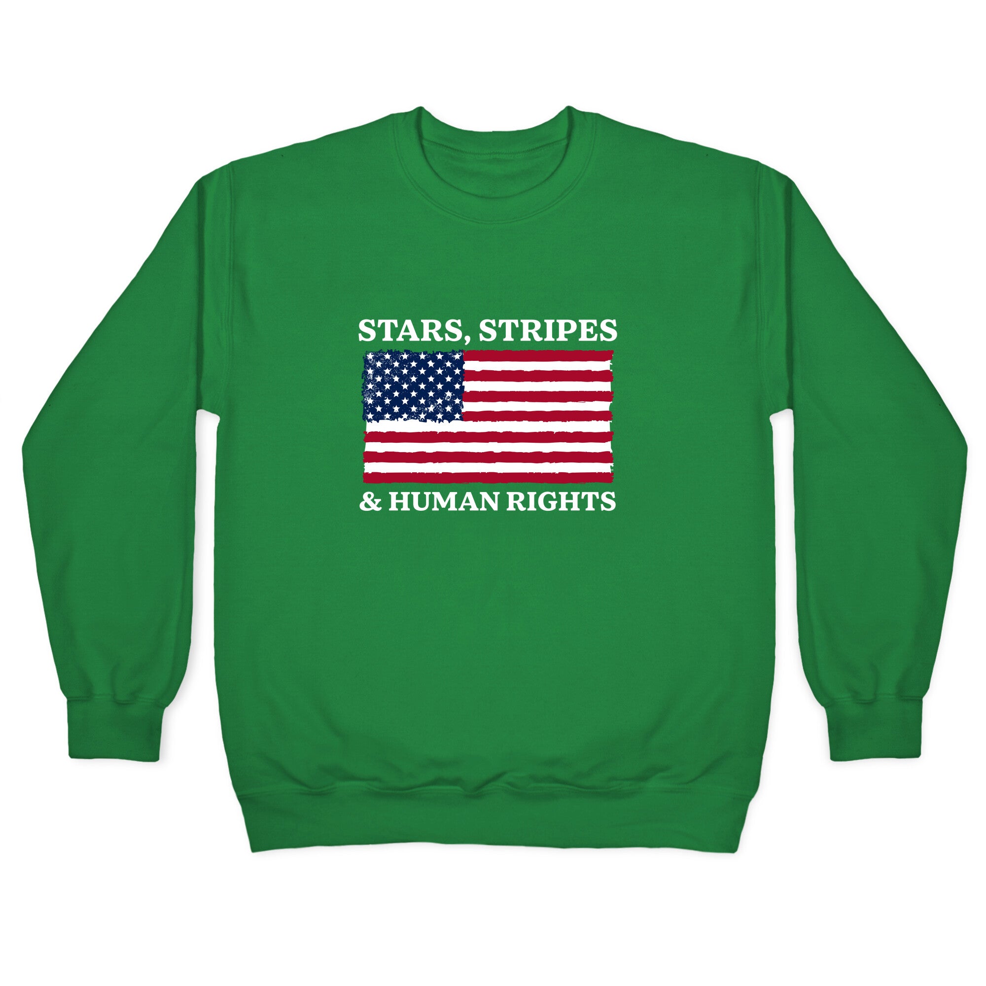 Stars Stripes And Human Rights Crewneck Sweatshirt