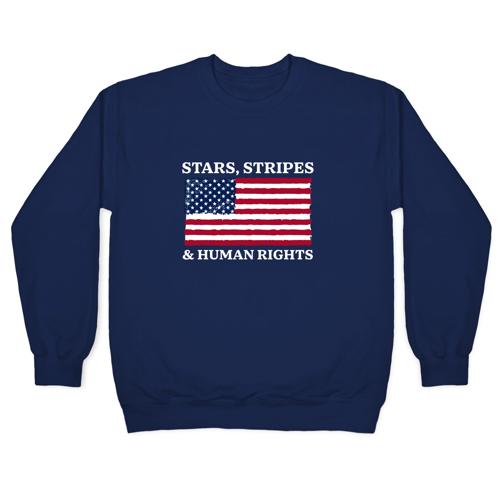Stars Stripes And Human Rights Crewneck Sweatshirt