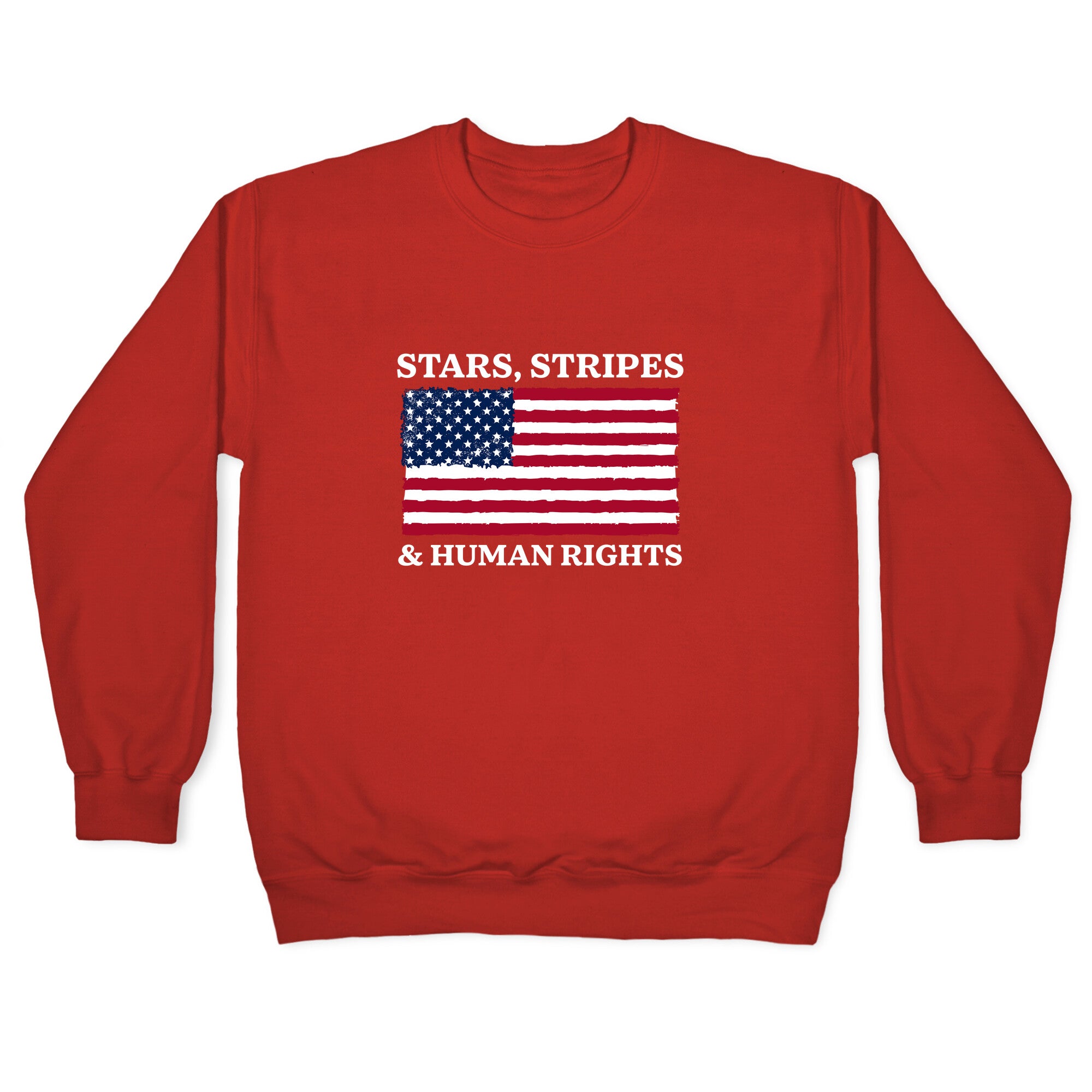 Stars Stripes And Human Rights Crewneck Sweatshirt
