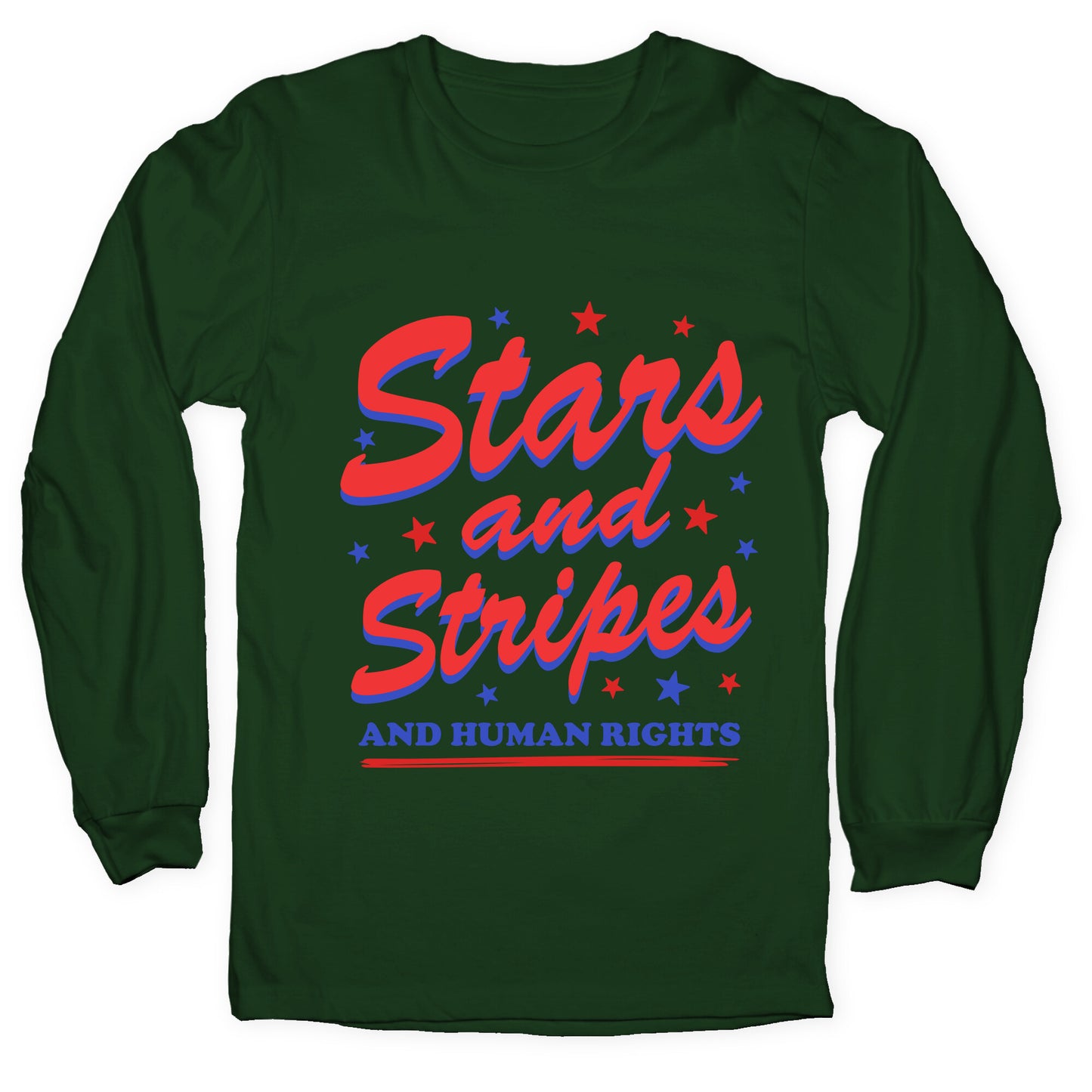 Starts Stripes Human Rights Longsleeve Tee