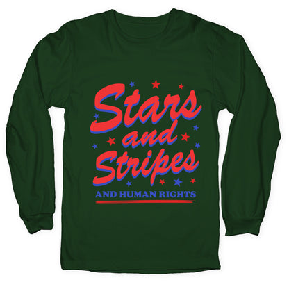 Starts Stripes Human Rights Longsleeve Tee