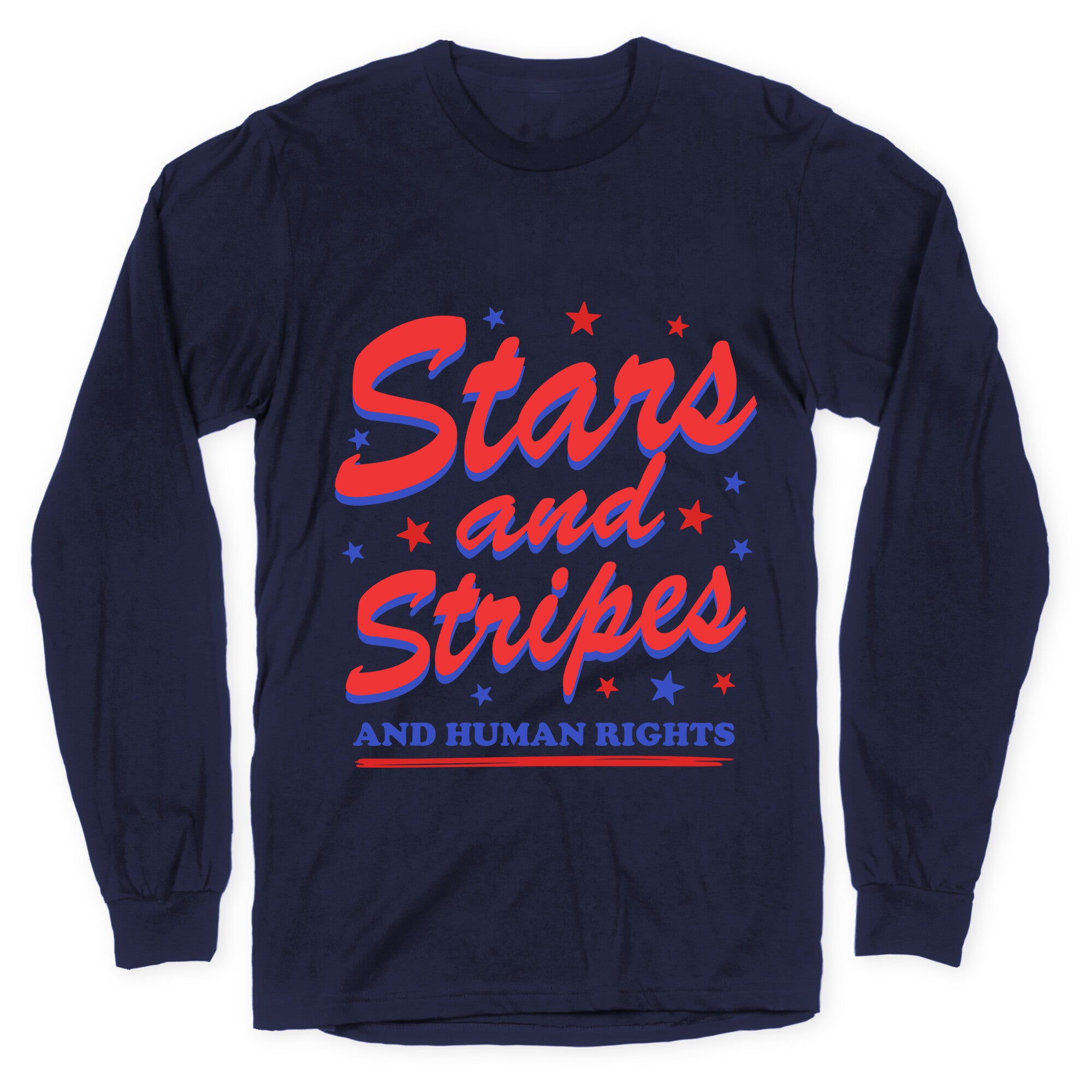 Starts Stripes Human Rights Longsleeve Tee