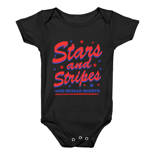 Starts Stripes Human Rights Baby One-Piece