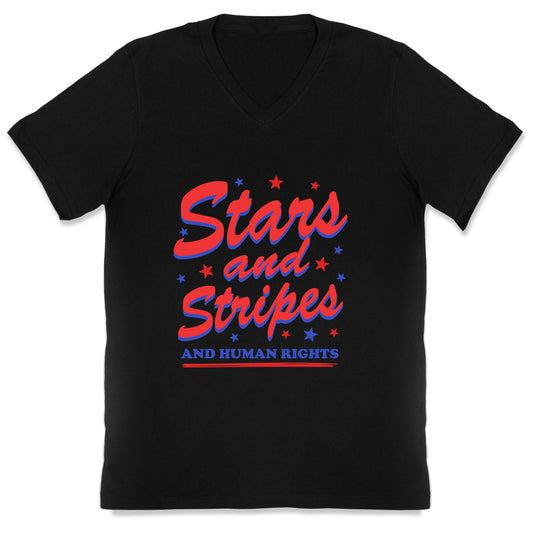 Starts Stripes Human Rights V-Neck