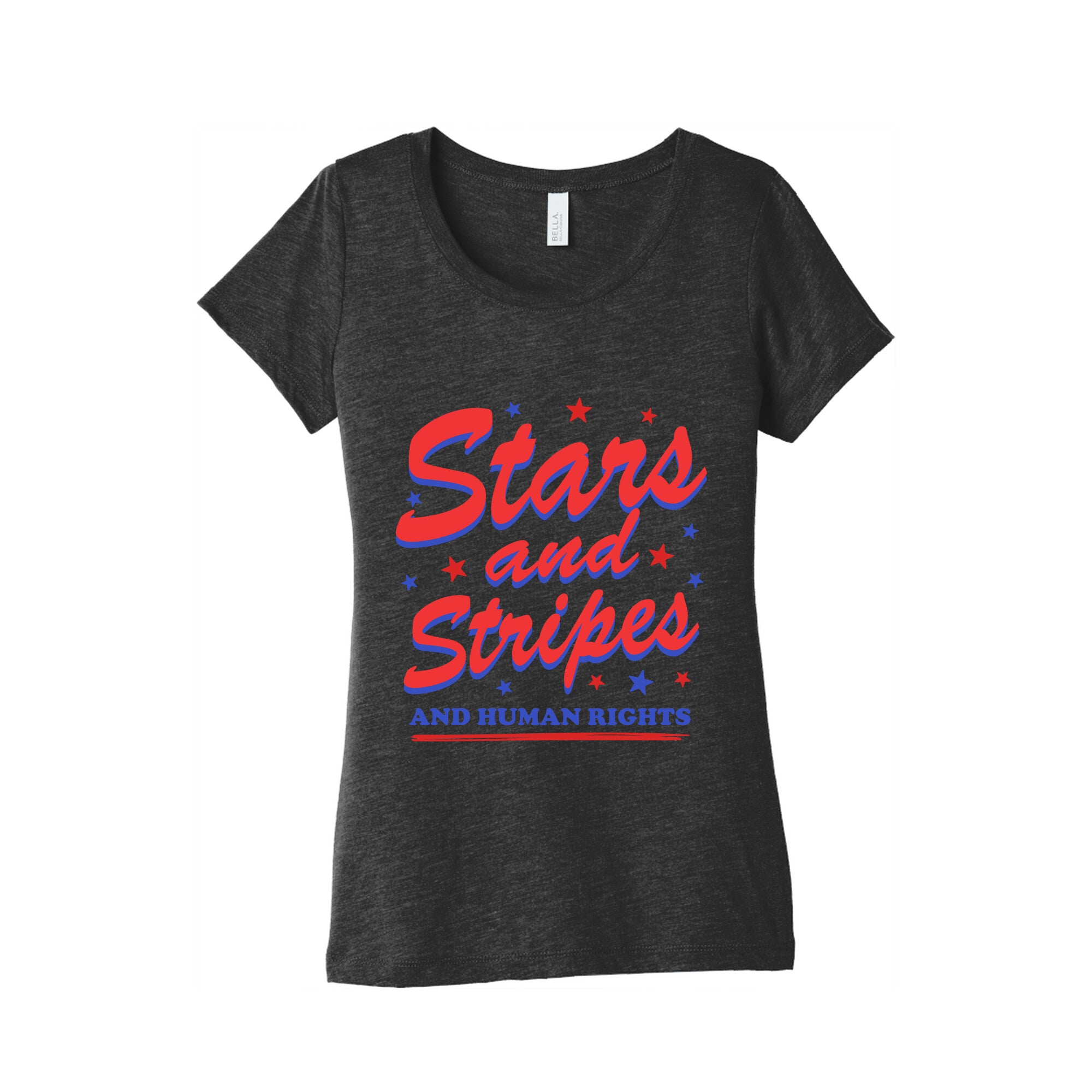 Starts Stripes Human Rights Womens Triblend Tee
