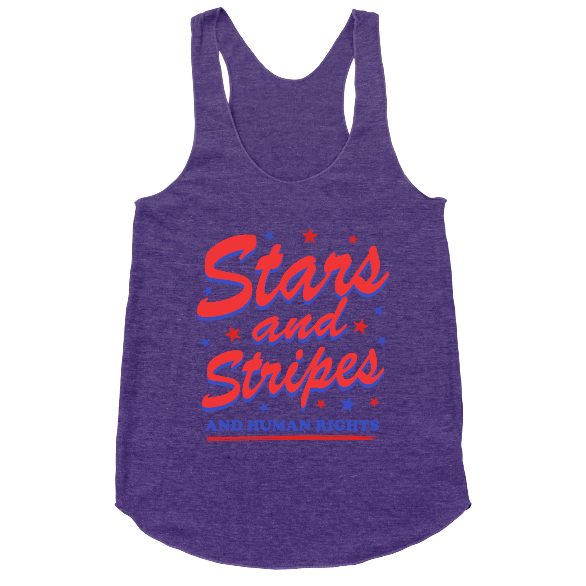 Starts Stripes Human Rights Racerback Tank
