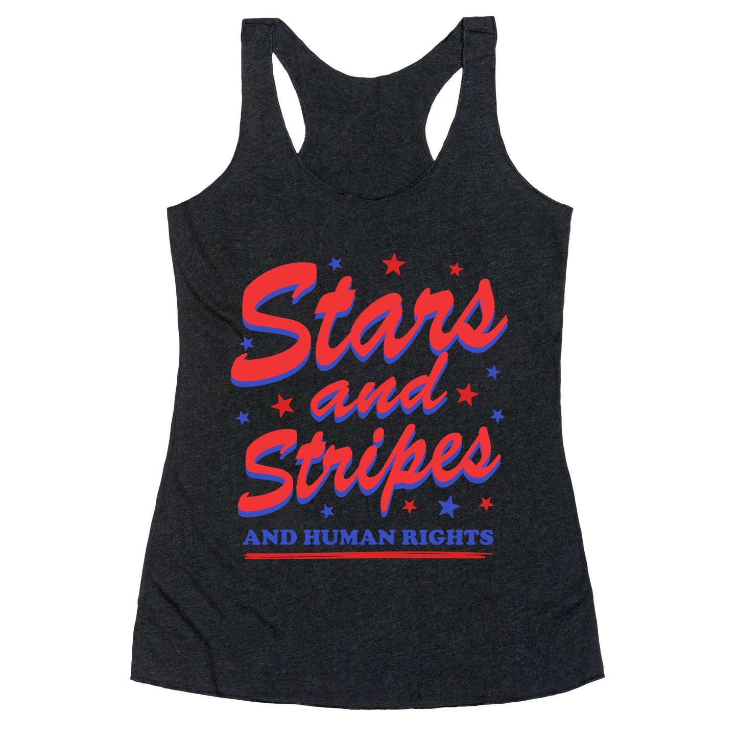 Starts Stripes Human Rights Racerback Tank