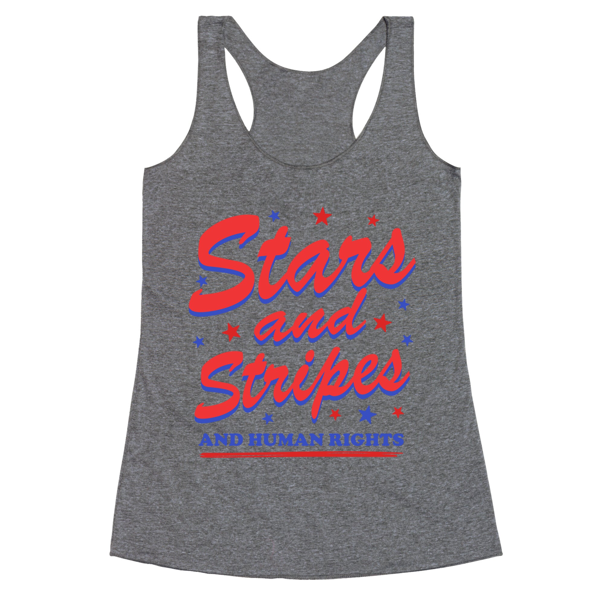 Starts Stripes Human Rights Racerback Tank
