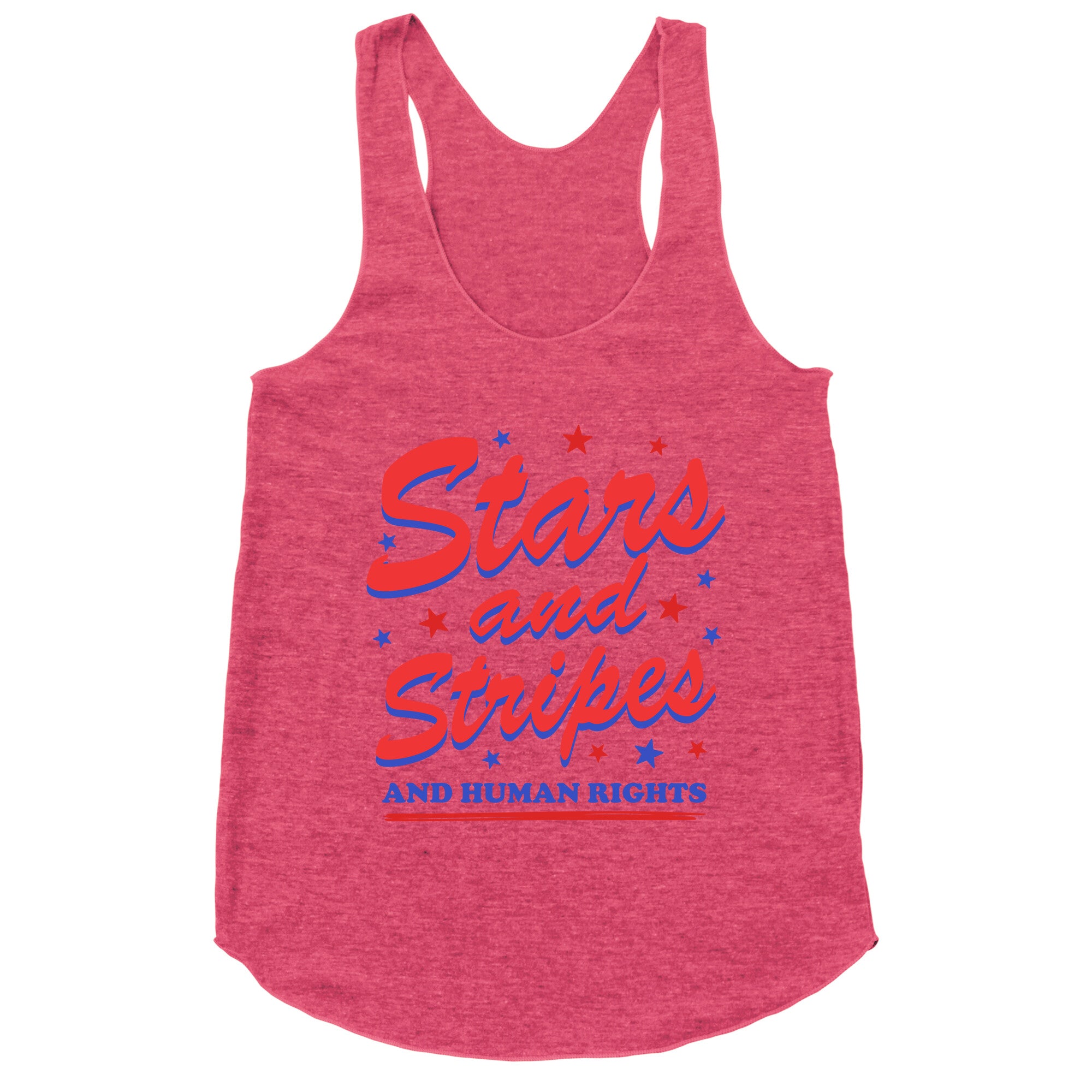 Starts Stripes Human Rights Racerback Tank