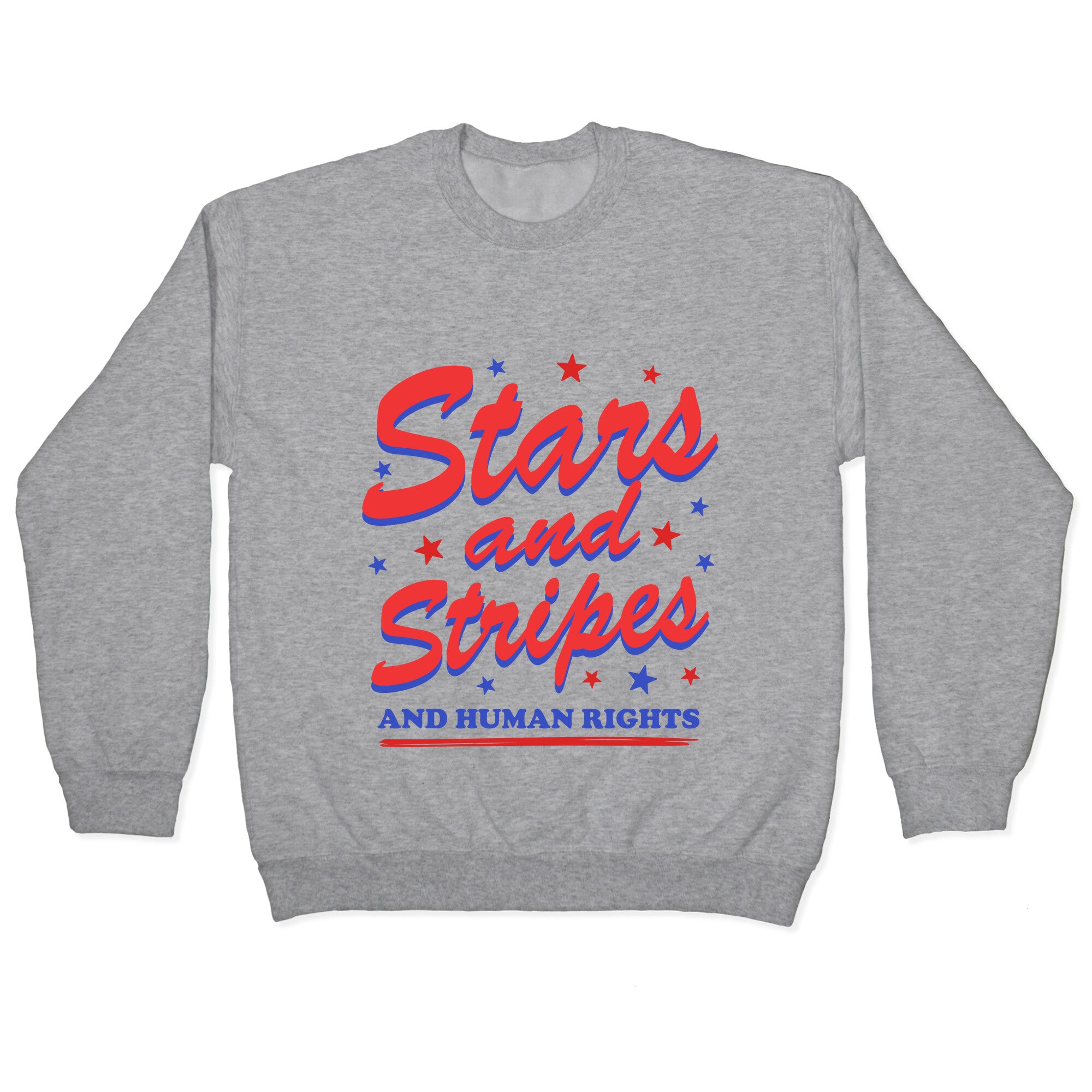 Starts Stripes Human Rights Crewneck Sweatshirt