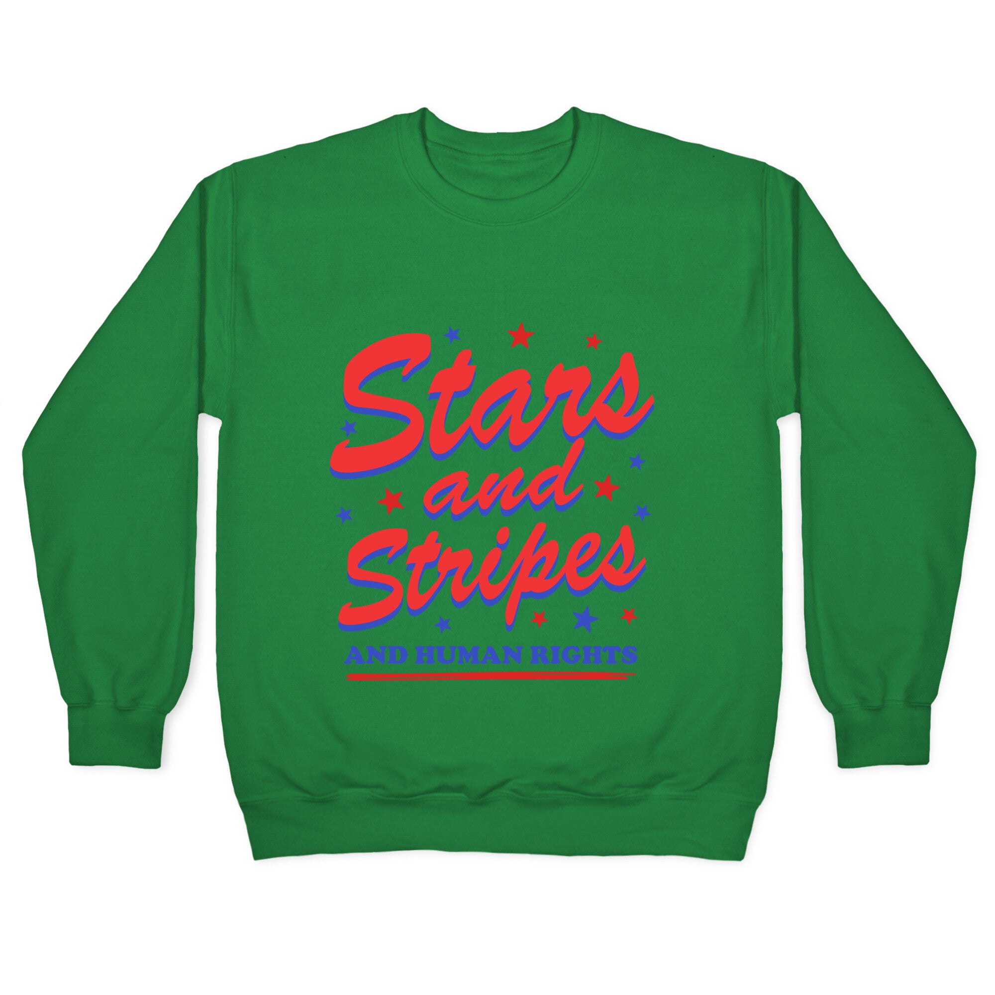 Starts Stripes Human Rights Crewneck Sweatshirt