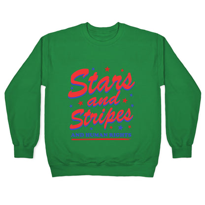 Starts Stripes Human Rights Crewneck Sweatshirt