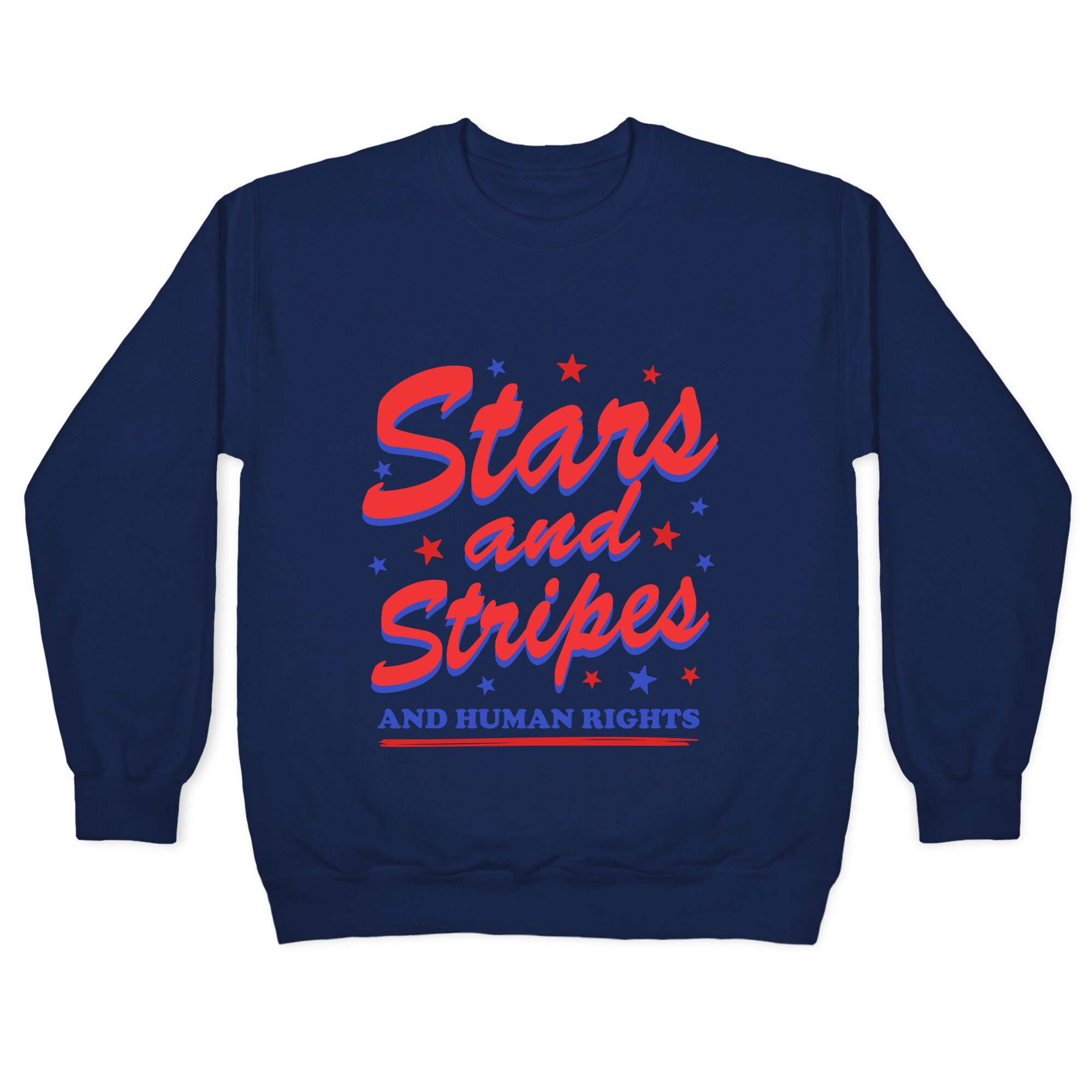Starts Stripes Human Rights Crewneck Sweatshirt