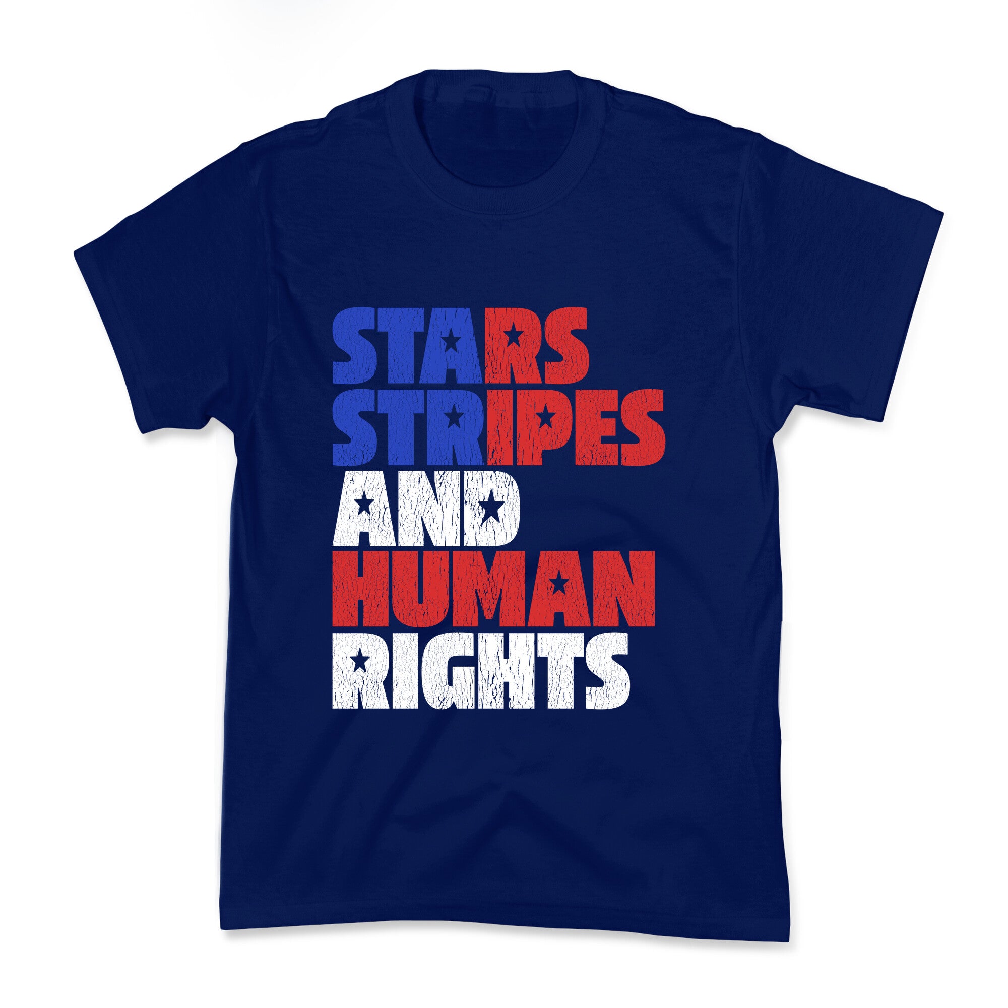 Starts Stripes Human Rights July 4th Kids Tee