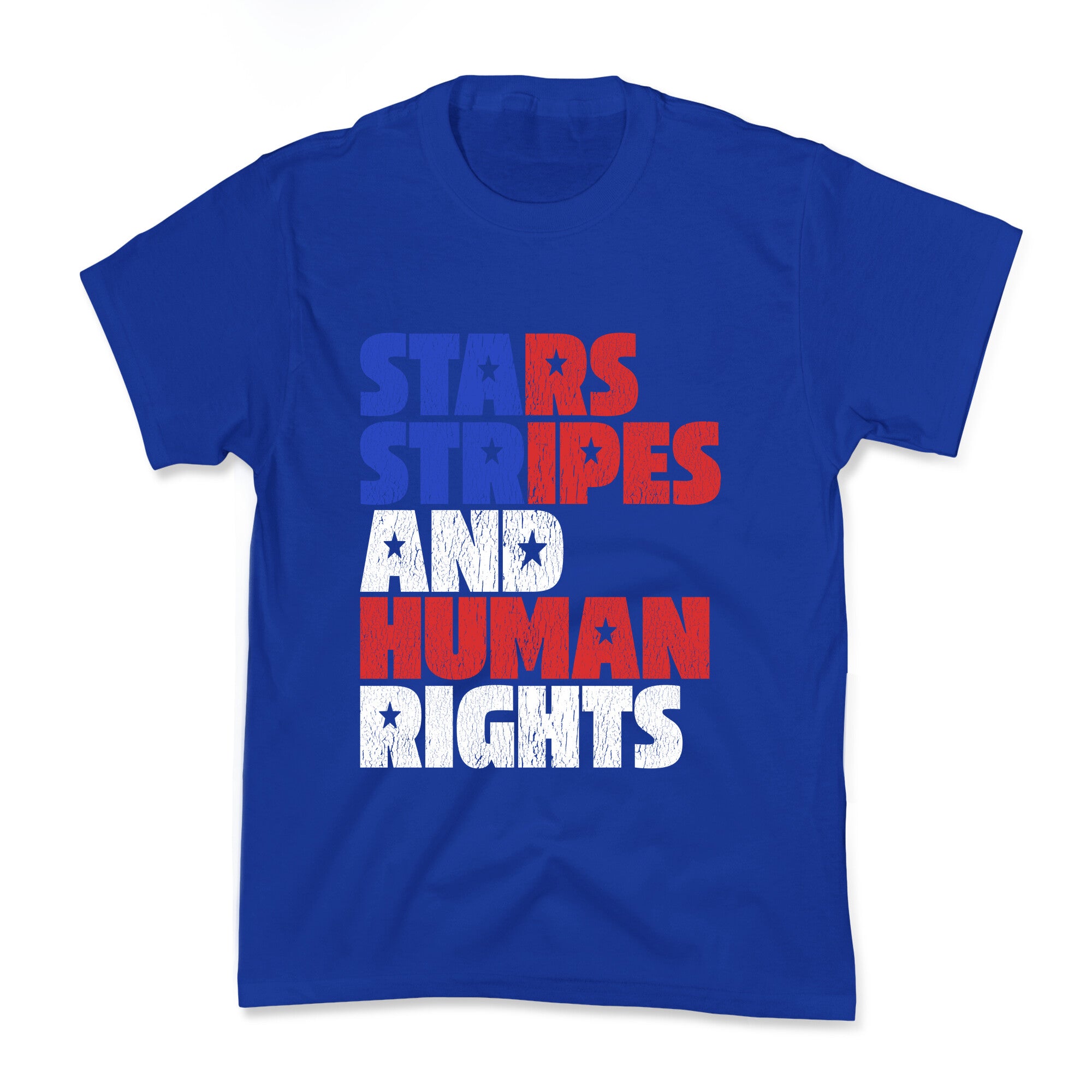 Starts Stripes Human Rights July 4th Kids Tee