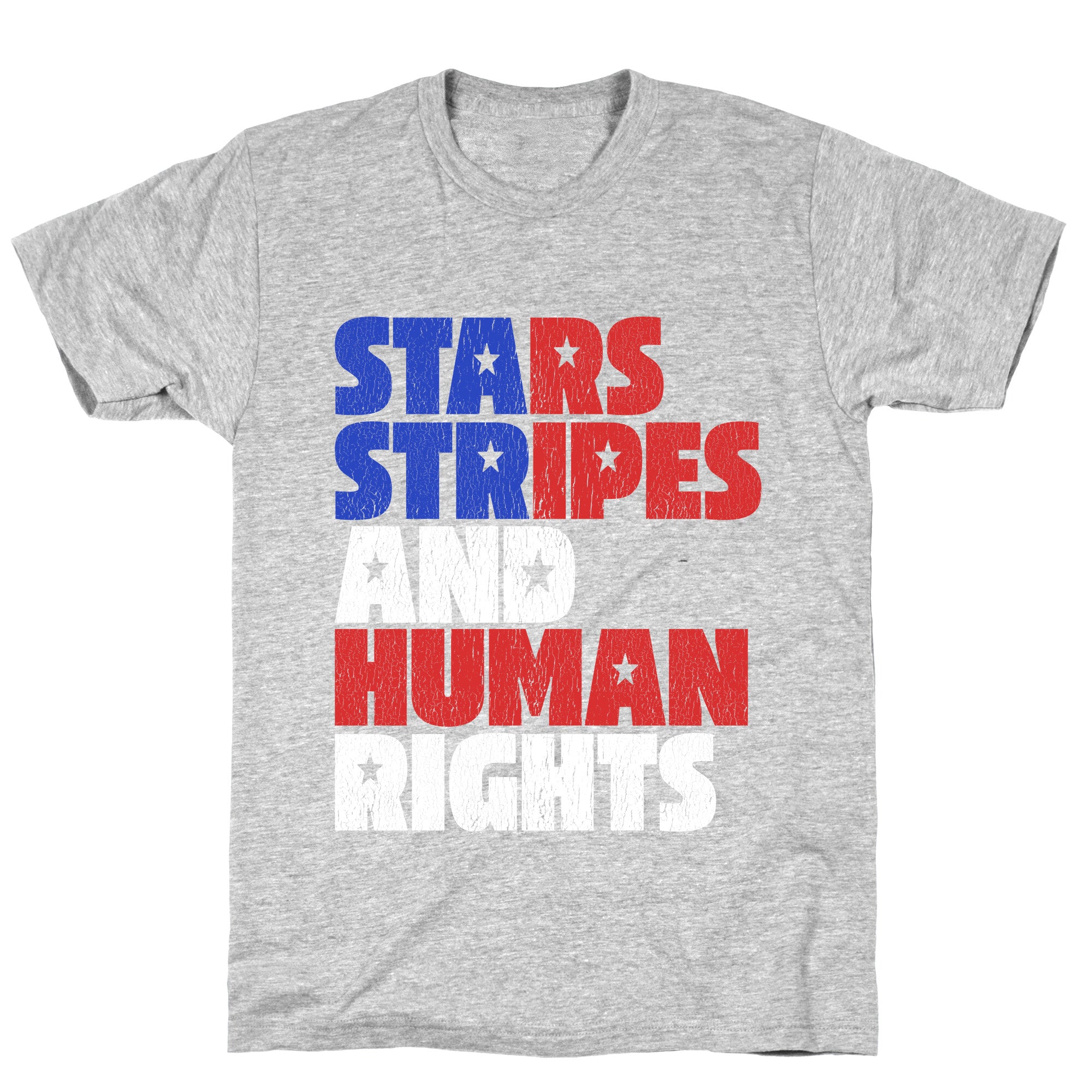 Starts Stripes Human Rights July 4th T-Shirt
