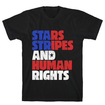 Starts Stripes Human Rights July 4th T-Shirt