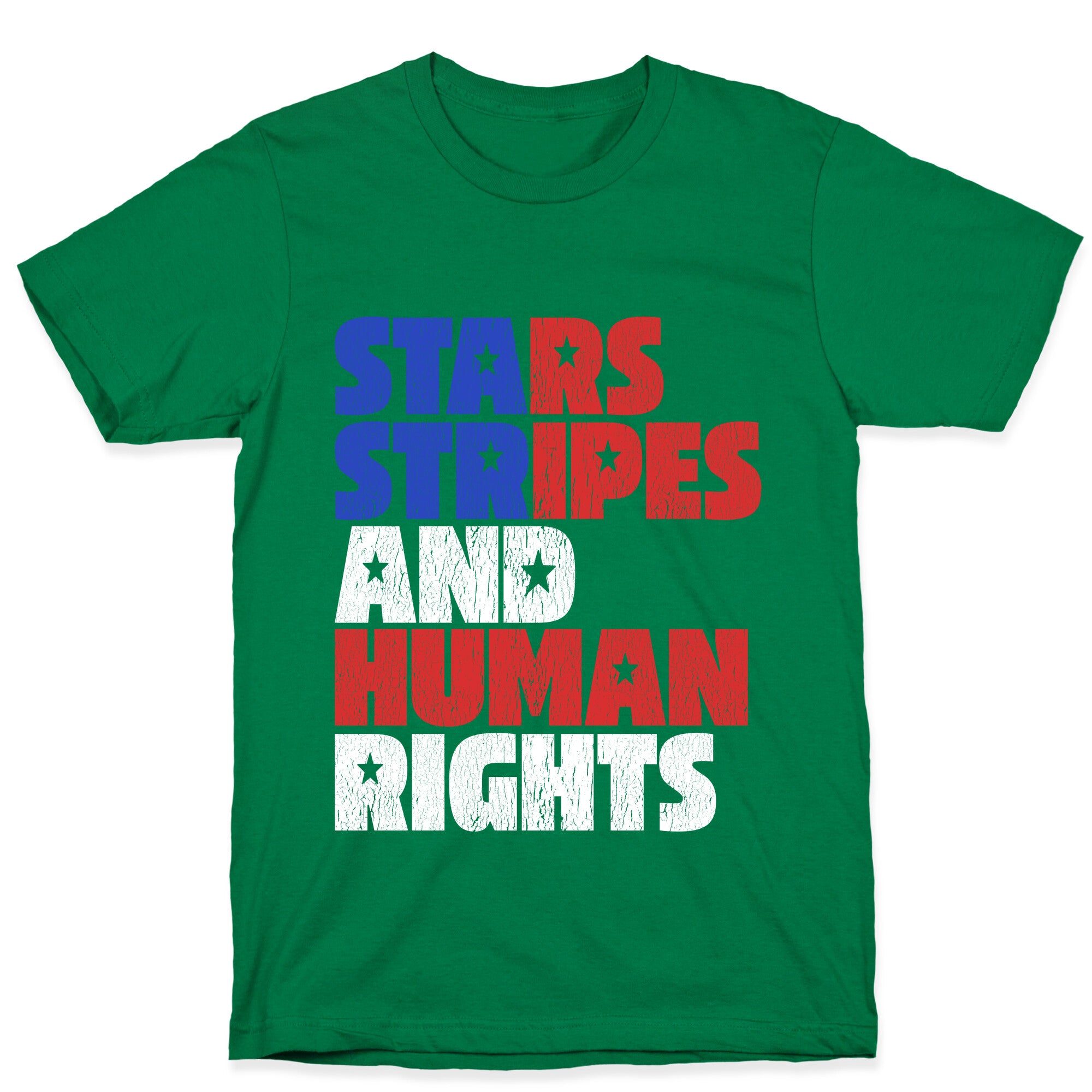 Starts Stripes Human Rights July 4th T-Shirt