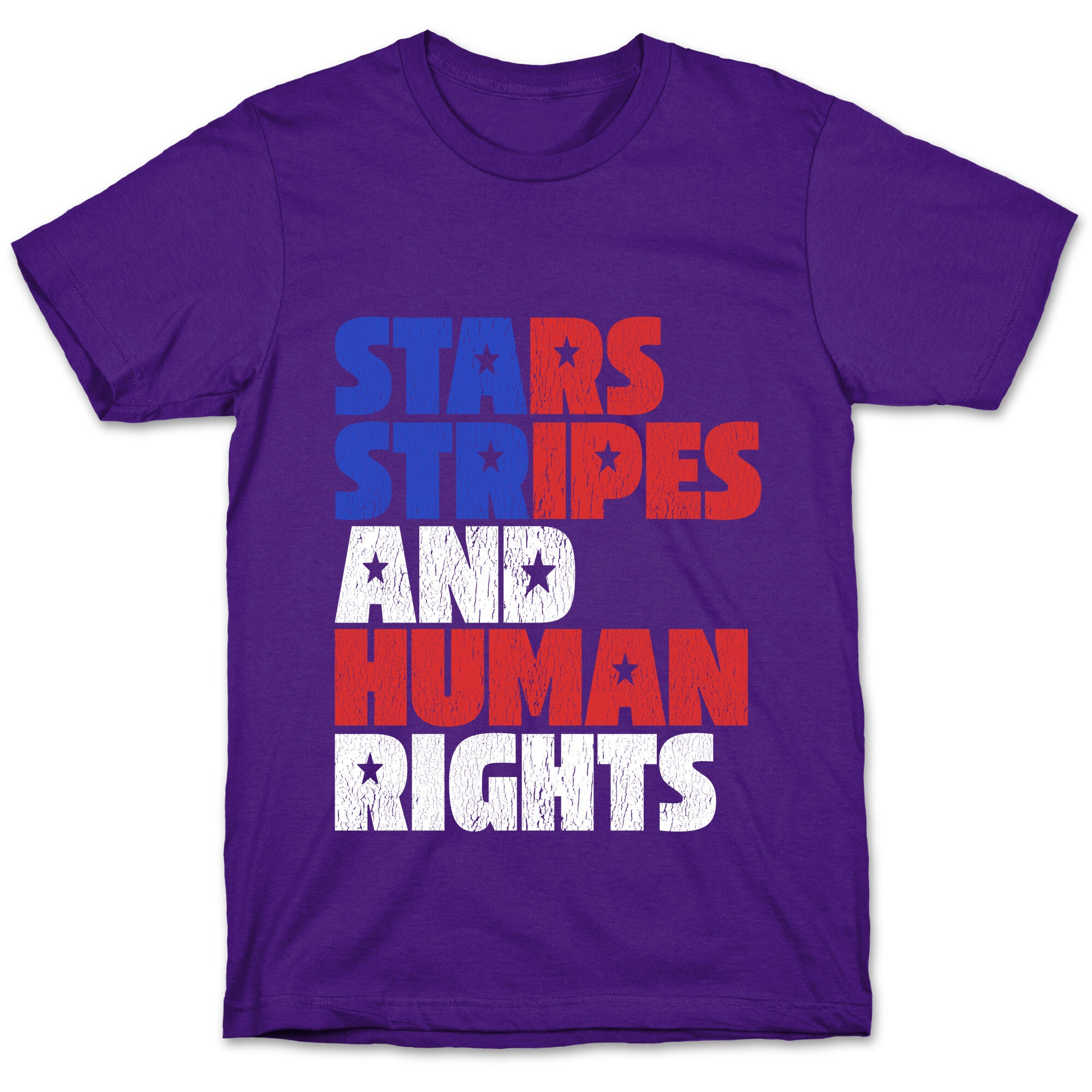 Starts Stripes Human Rights July 4th T-Shirt