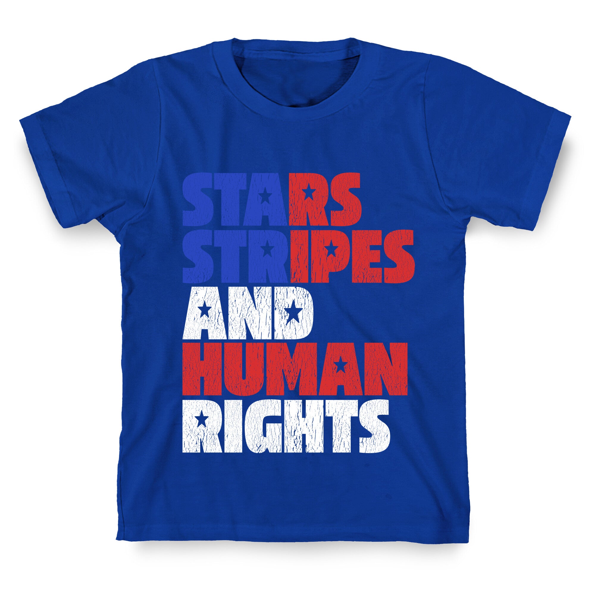 Starts Stripes Human Rights July 4th T-Shirt