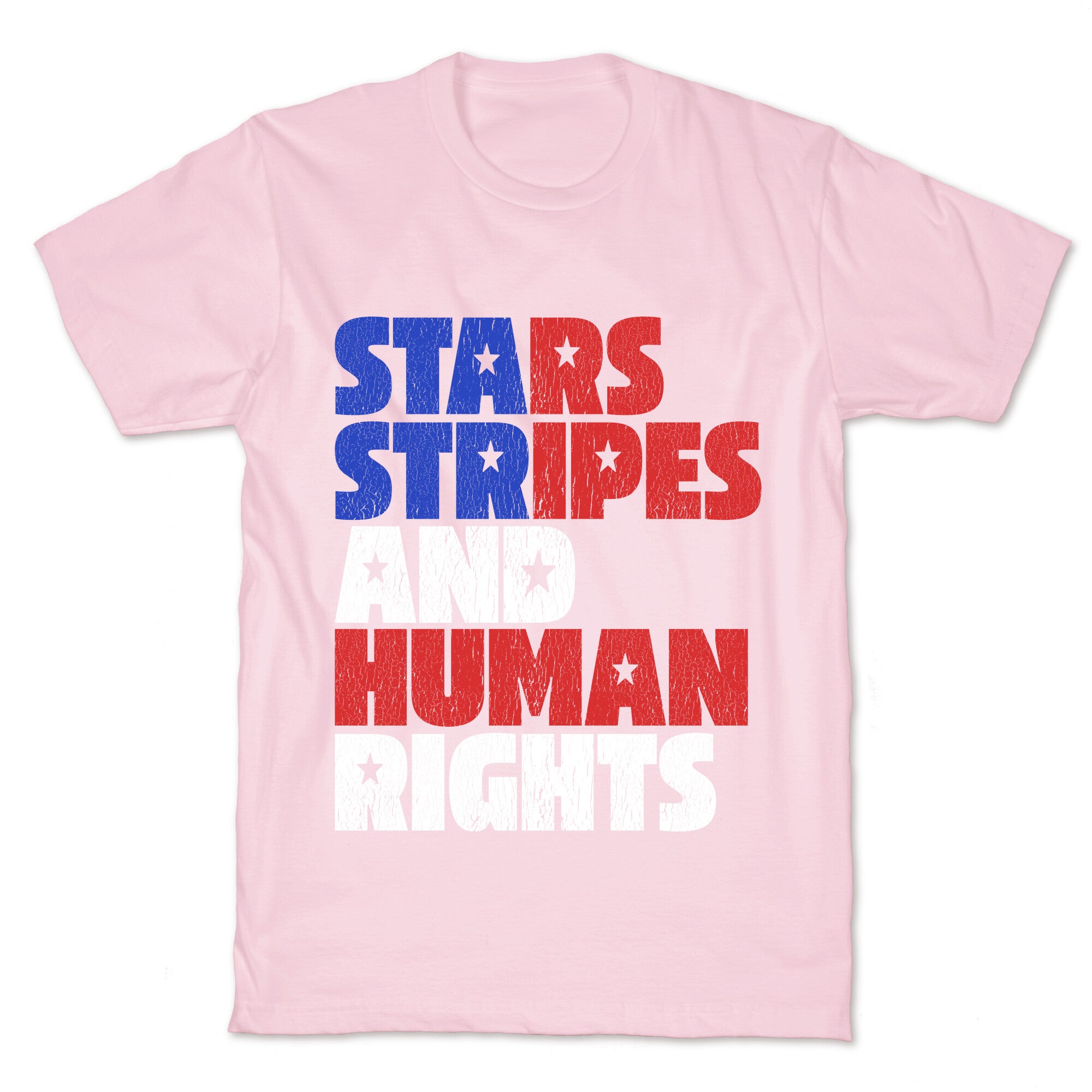 Starts Stripes Human Rights July 4th T-Shirt