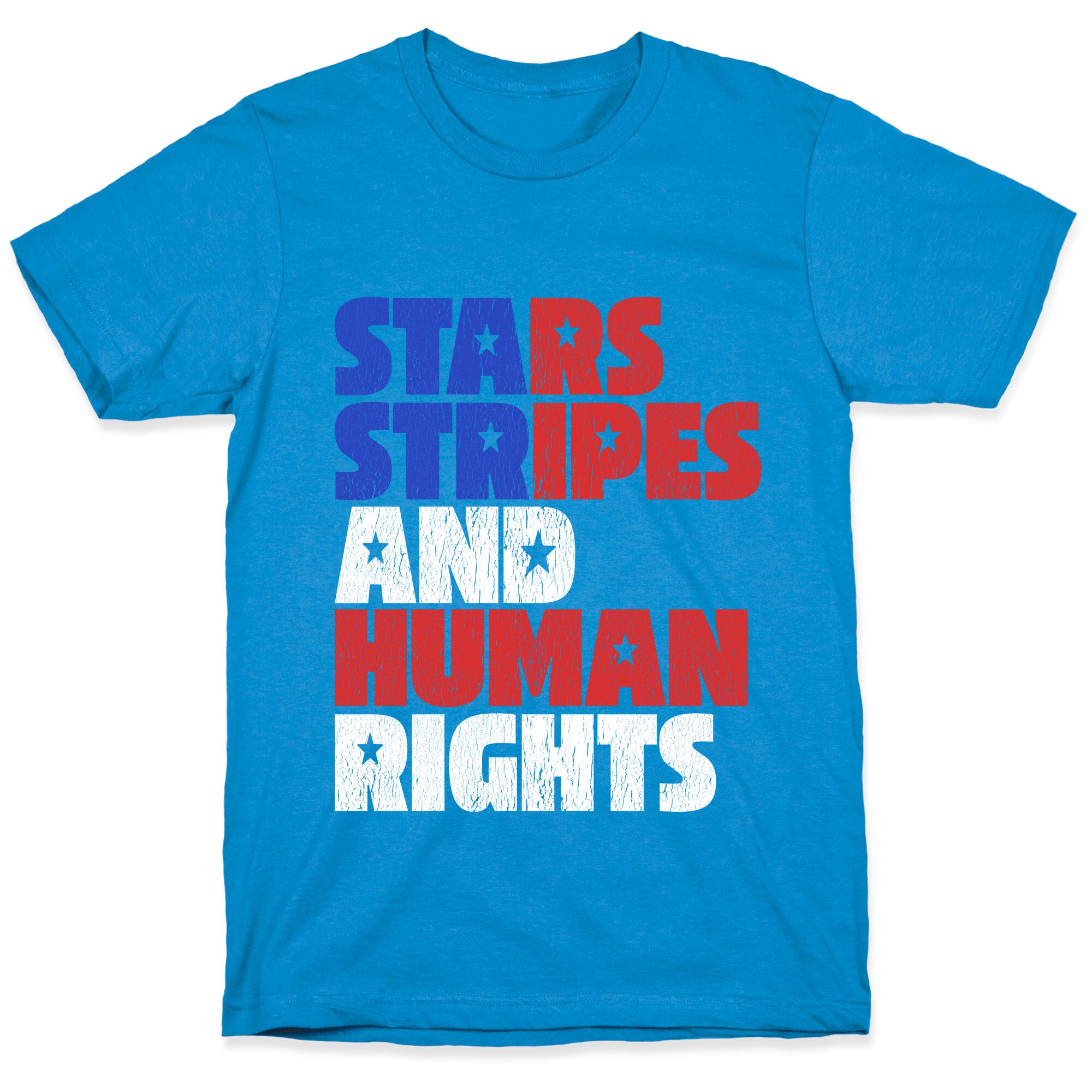 Starts Stripes Human Rights July 4th T-Shirt