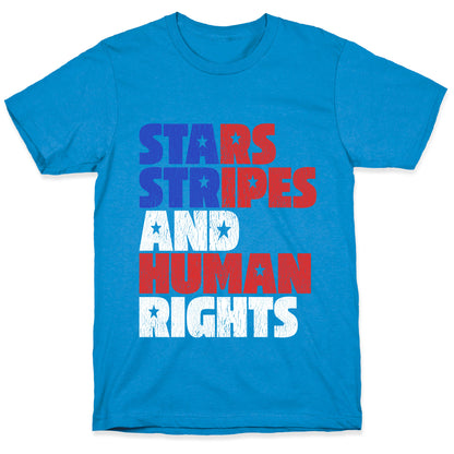 Starts Stripes Human Rights July 4th T-Shirt