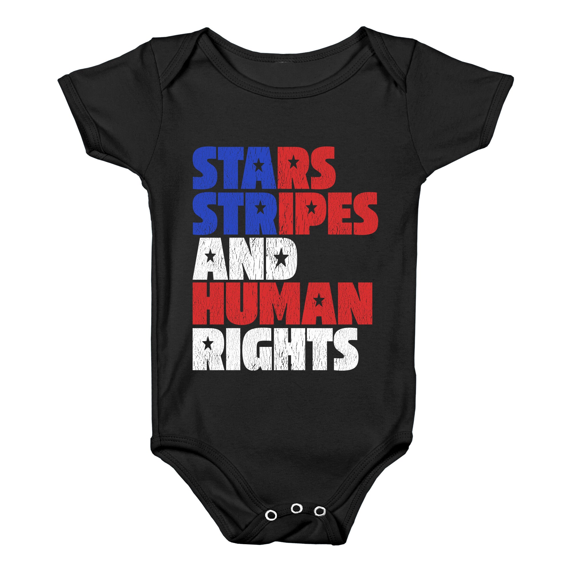 Starts Stripes Human Rights July 4th Baby One-Piece