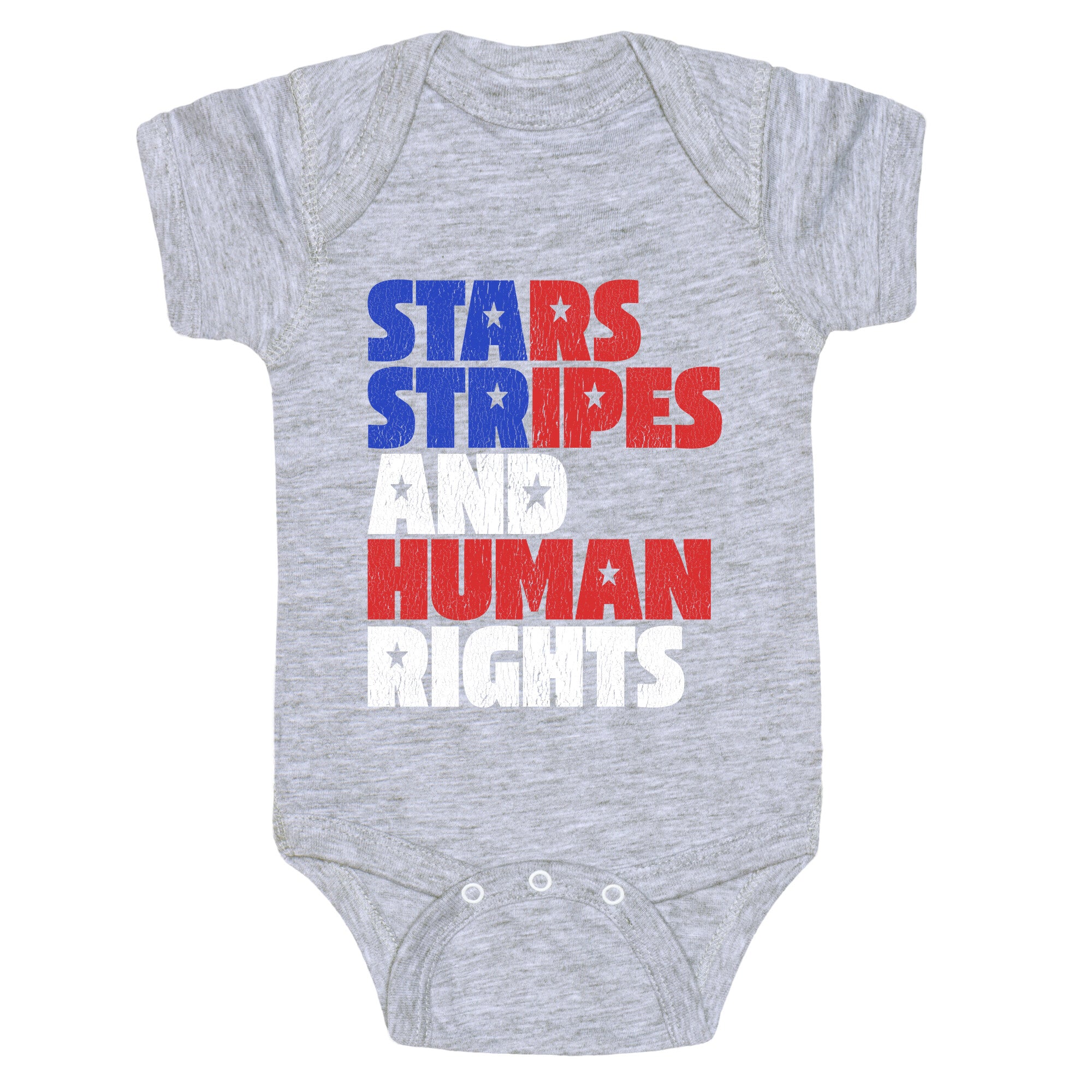 Starts Stripes Human Rights July 4th Baby One-Piece