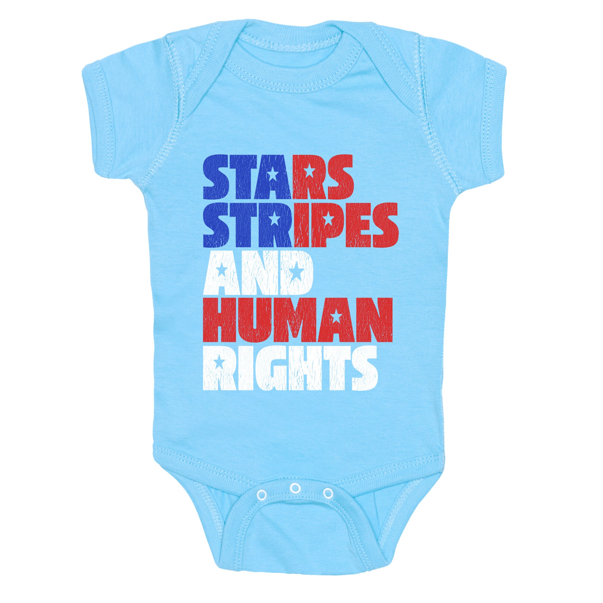 Starts Stripes Human Rights July 4th Baby One-Piece