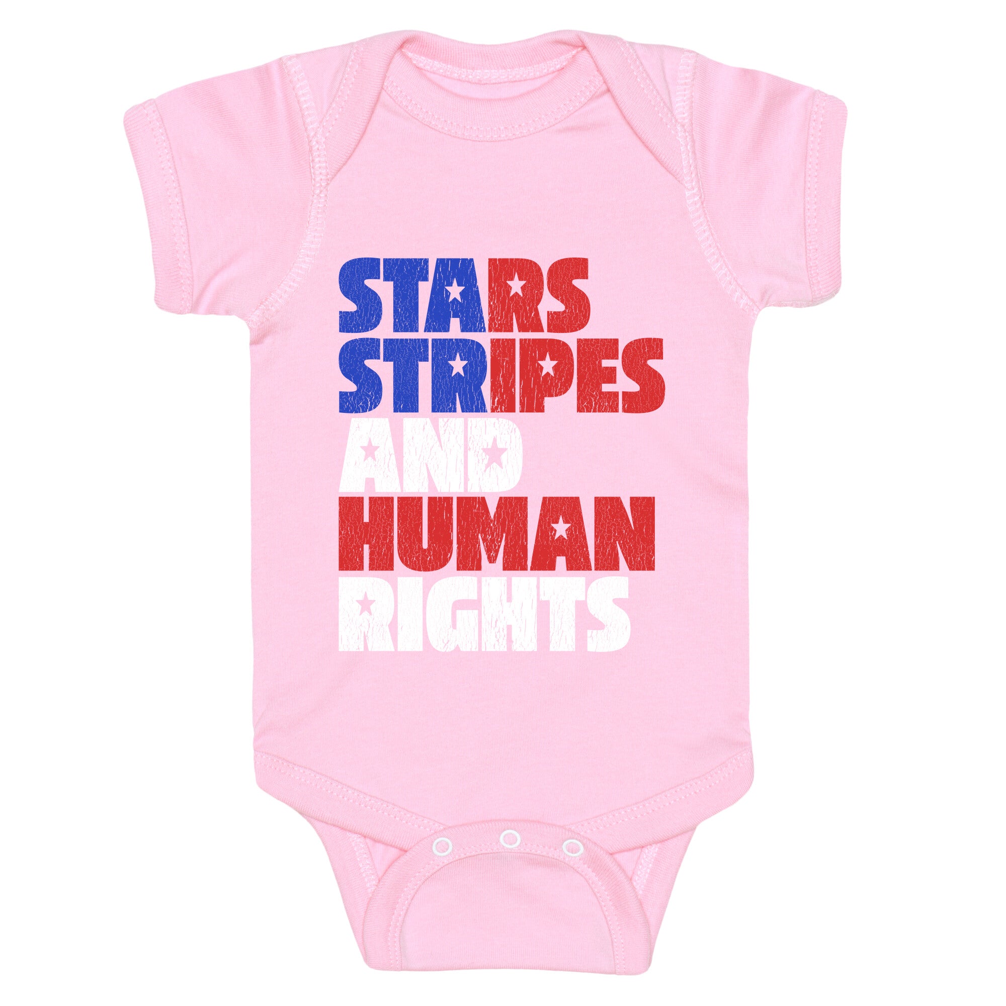 Starts Stripes Human Rights July 4th Baby One-Piece