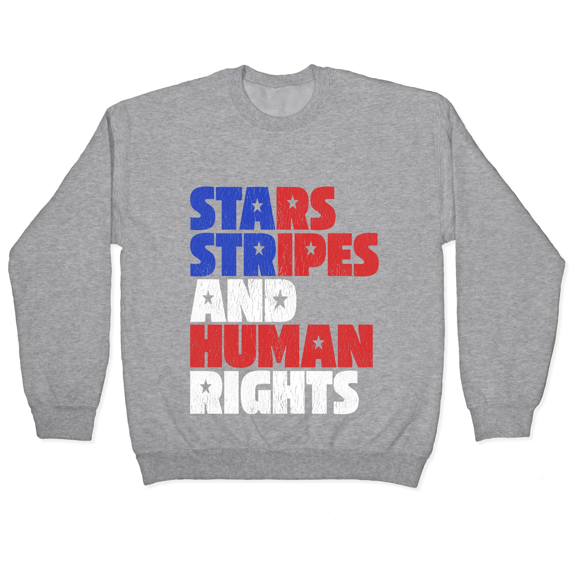 Starts Stripes Human Rights July 4th Crewneck Sweatshirt