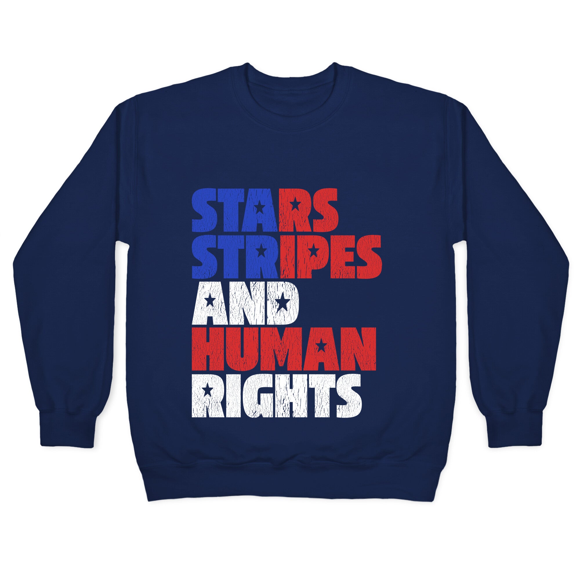 Starts Stripes Human Rights July 4th Crewneck Sweatshirt