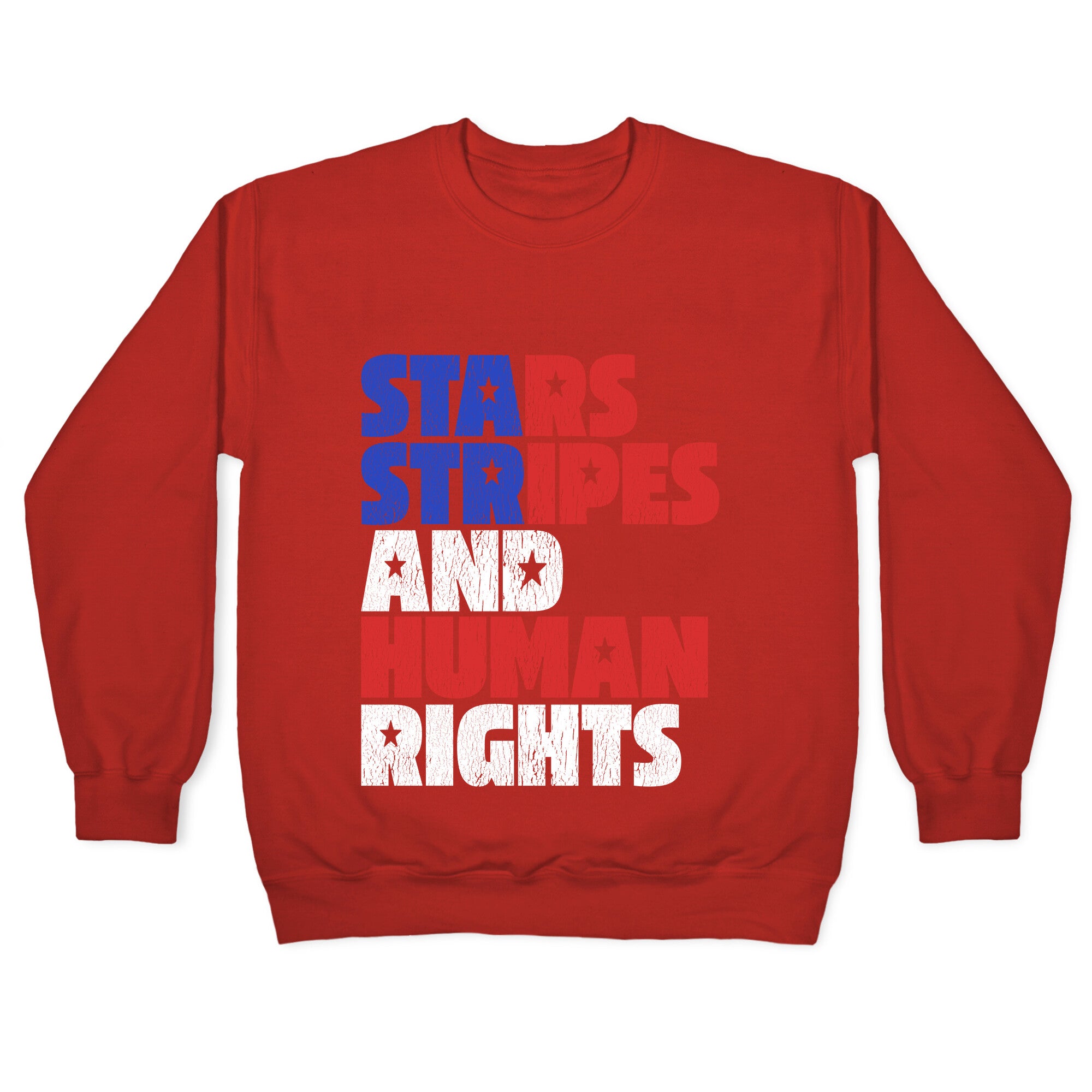 Starts Stripes Human Rights July 4th Crewneck Sweatshirt