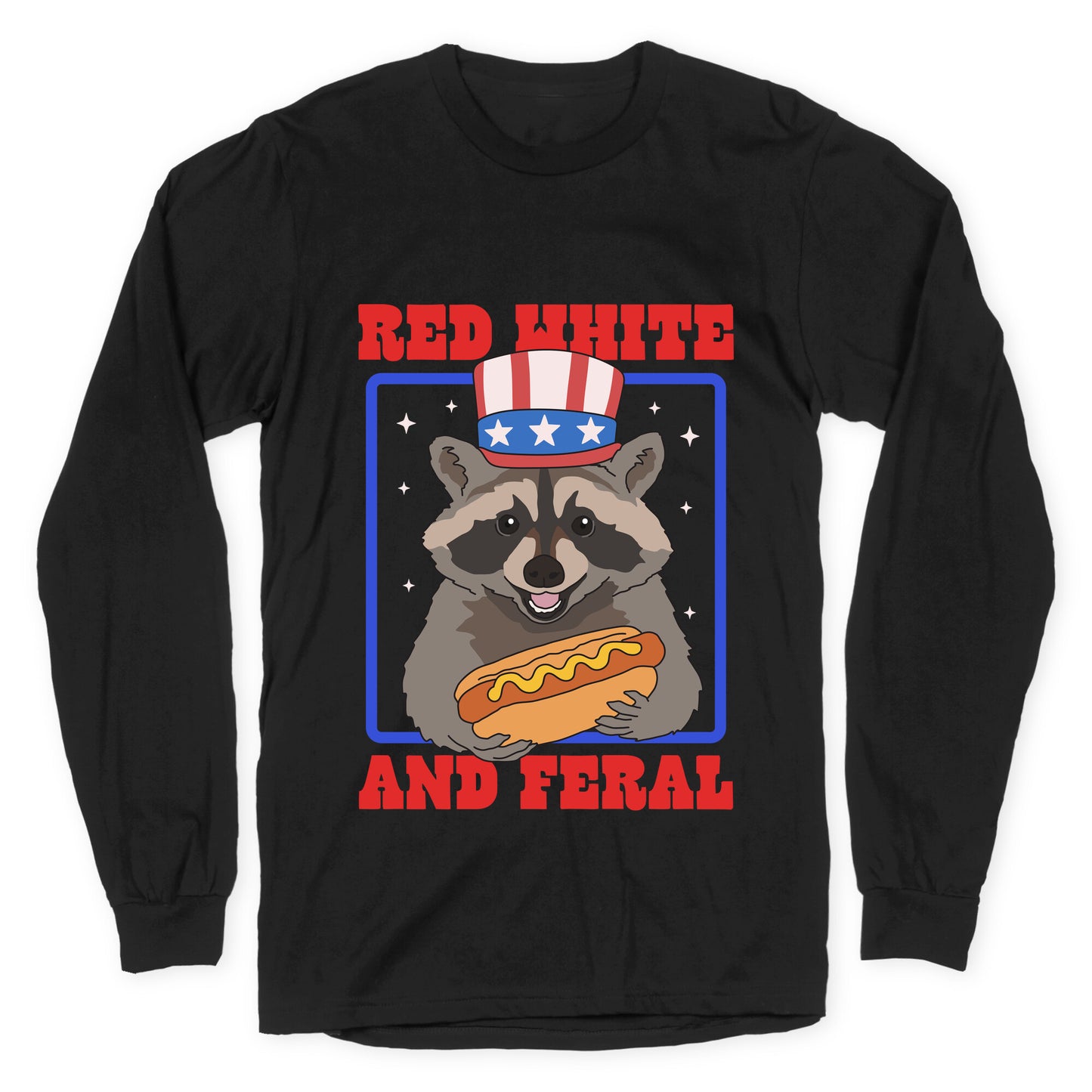 Red White And Feral Longsleeve Tee