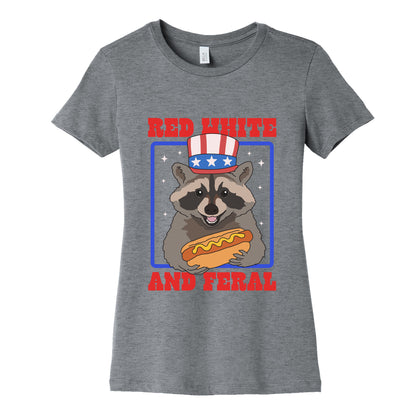 Red White And Feral Womens Cotton Tee
