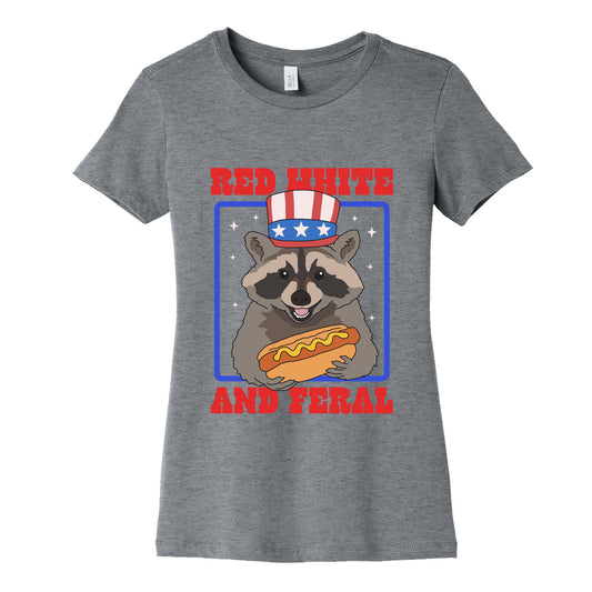 Red White And Feral Womens Cotton Tee