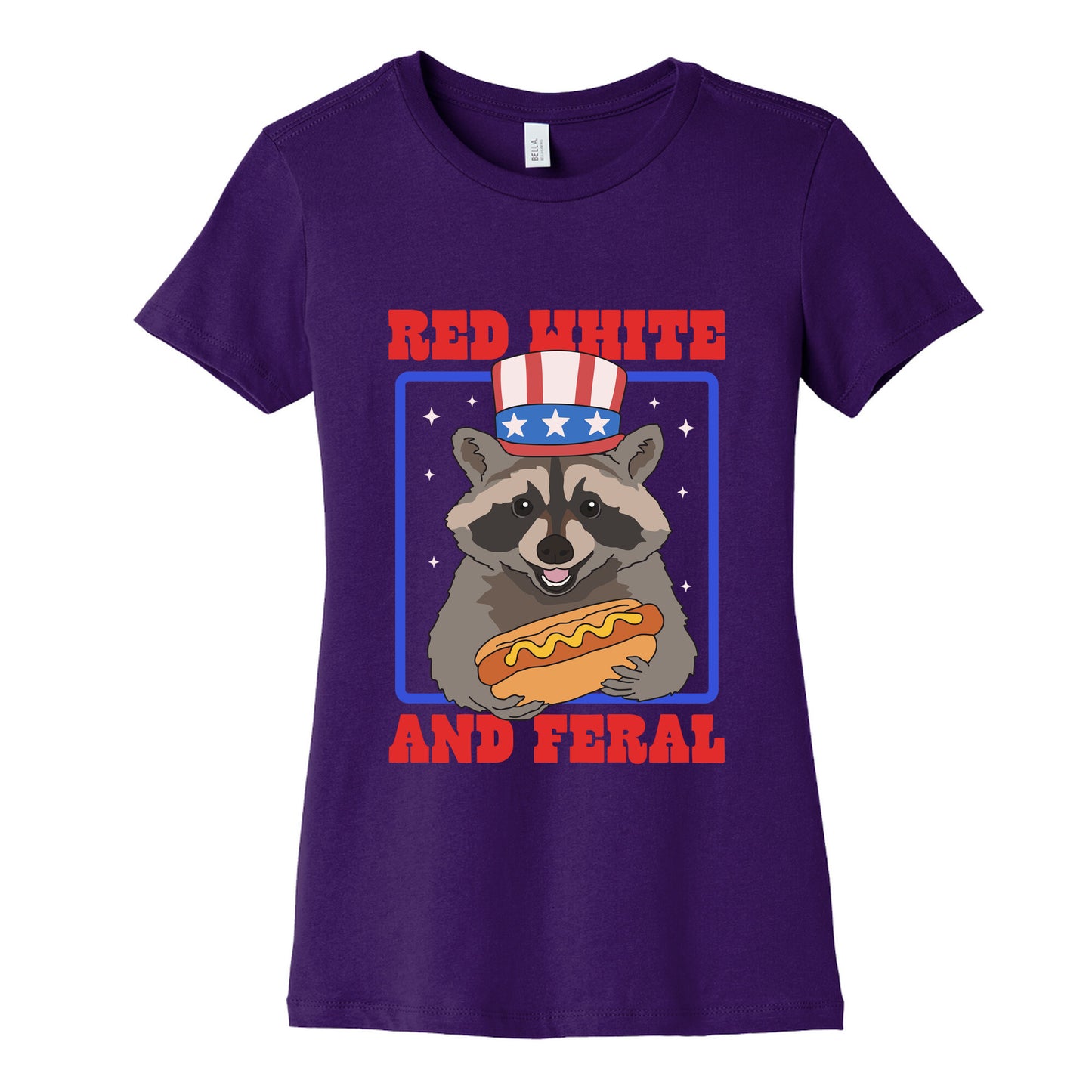 Red White And Feral Womens Cotton Tee