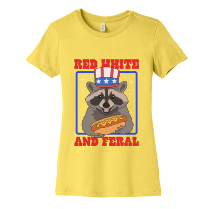 Red White And Feral Womens Cotton Tee
