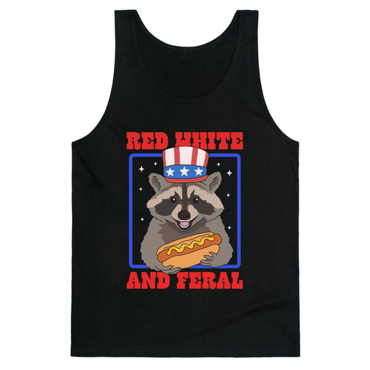 Red White And Feral Tank Top