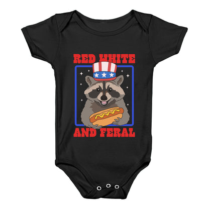 Red White And Feral Baby One-Piece
