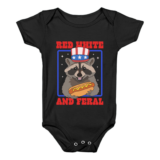 Red White And Feral Baby One-Piece