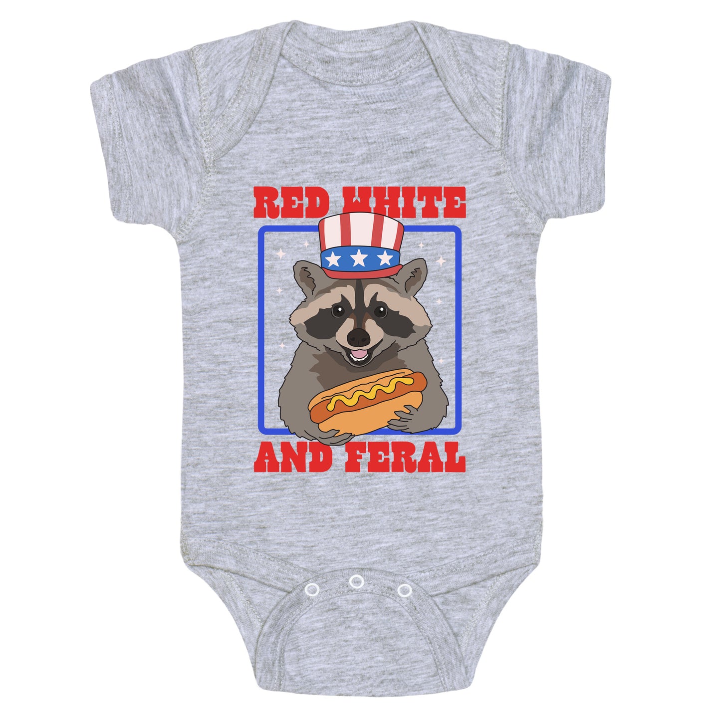 Red White And Feral Baby One-Piece